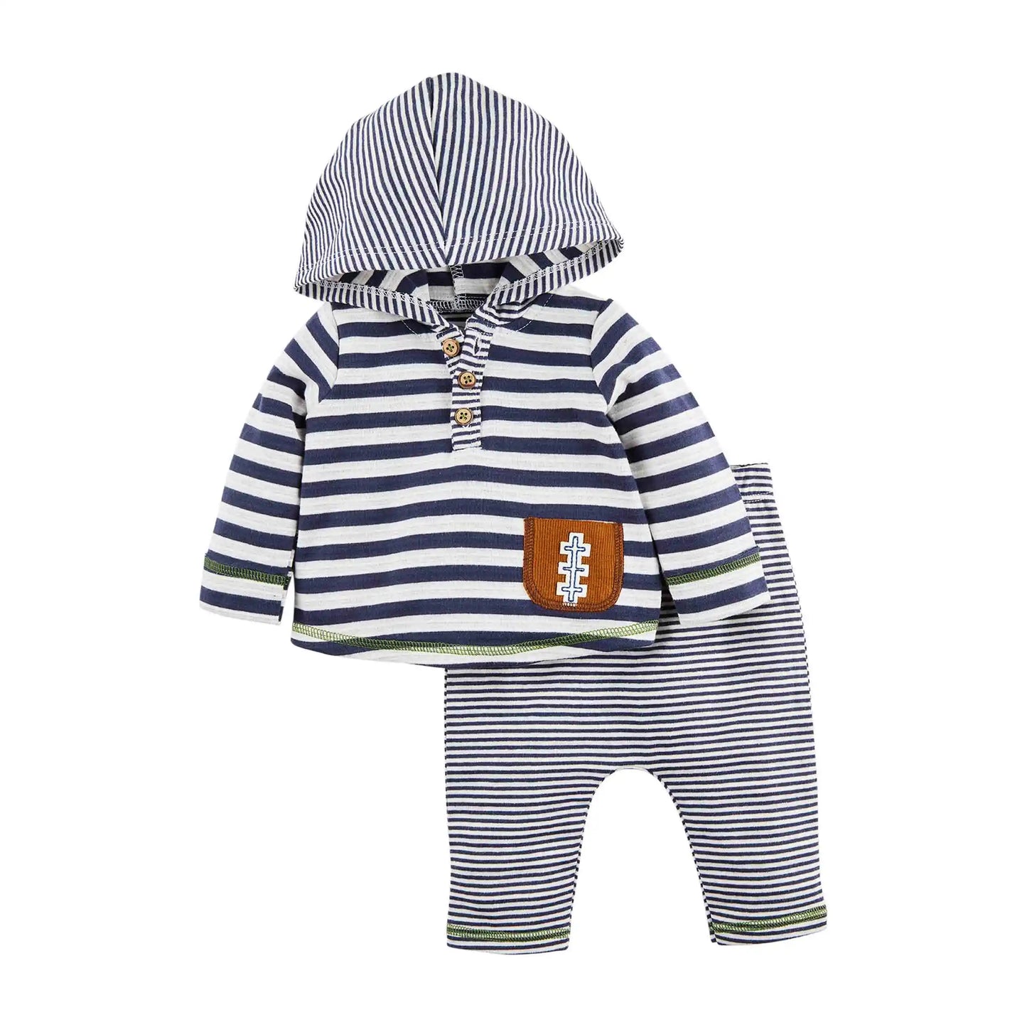 Baby Two-Piece Outfit - Football 6-9m