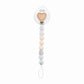 Silicone Pacy Clip - Wood Heart