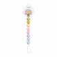 Silicone Pacy Clip - Wood Rainbow