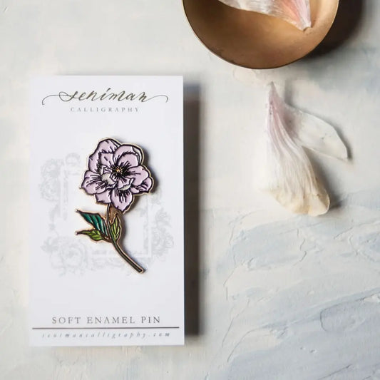 Enamel Pin - Peony