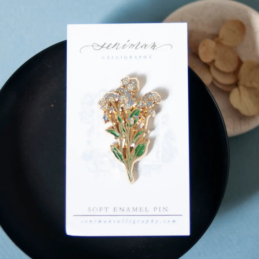 Enamel Pin - Blue Forget Me Not