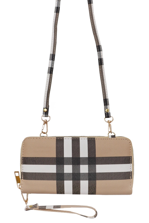 Crossbody Wallet - Plaid Tartan