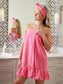 Spa Wrap with Ruffle - Hot Pink