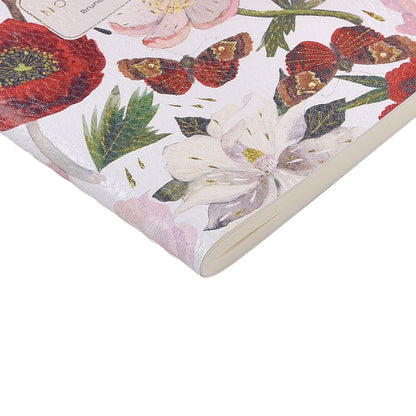 Vegan Leather Notebook 6x8 - Peonies
