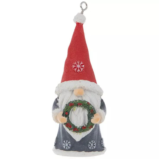 Christmas Ornament - Gnome Holding Wreath