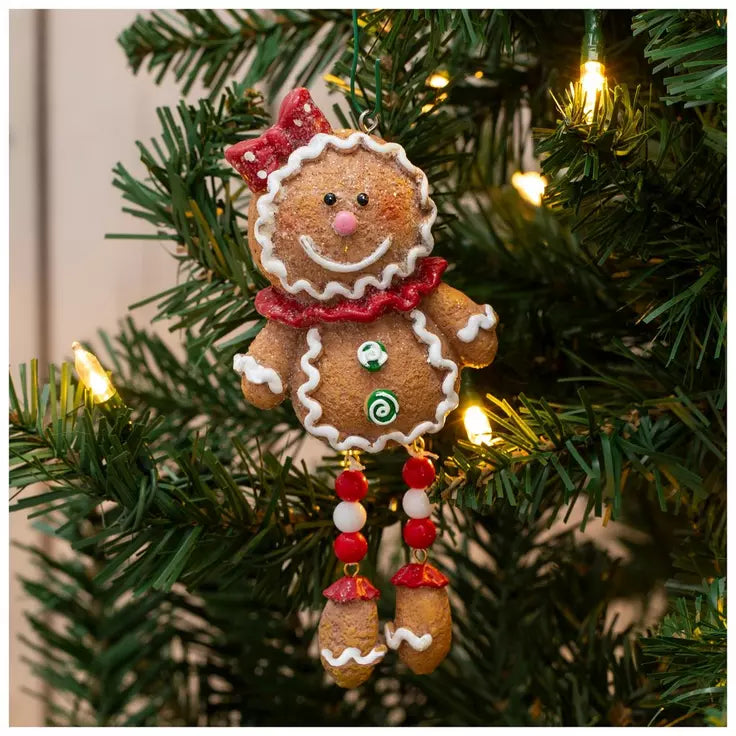Christmas Ornament - Glitter Gingerbread Girl