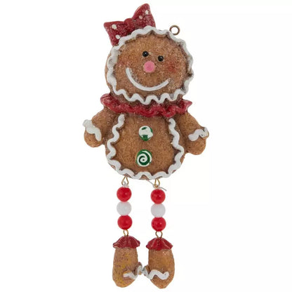 Christmas Ornament - Glitter Gingerbread Girl