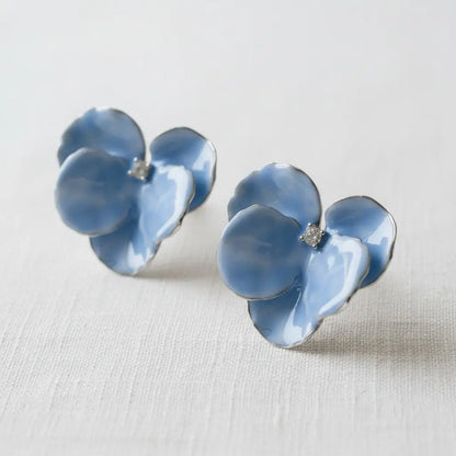 Stud Earrings - Artistic Floral Design