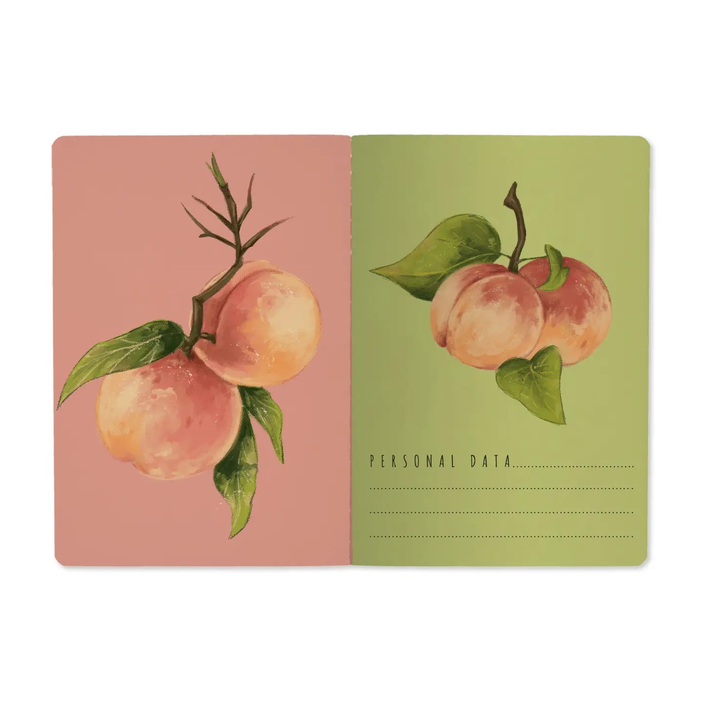 Notebook 8x6 - Peaches On The Tree