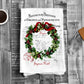 Cotten Tea Towel - Paris Christmas Wreath