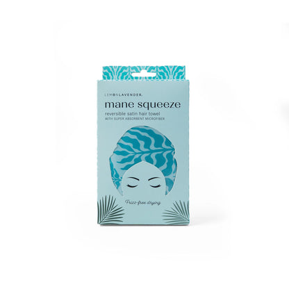 Reversible Satin Hair Towel - Teal