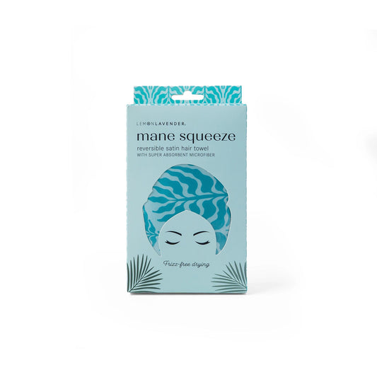 Reversible Satin Hair Towel - Teal