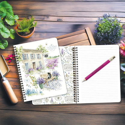 Spiral Medium Notebook - Lavender Field