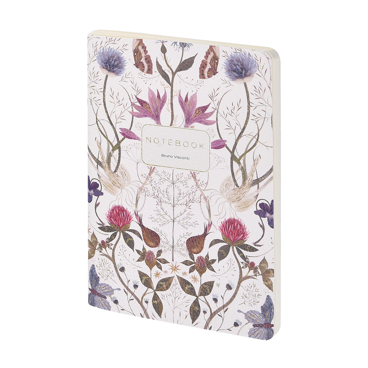 Vegan Leather Notebook 6x8 - Symmetrical Floral