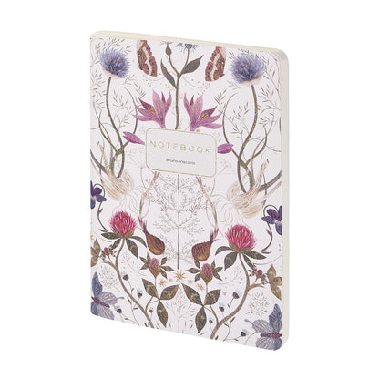 Vegan Leather Notebook 6x8 - Symmetrical Floral
