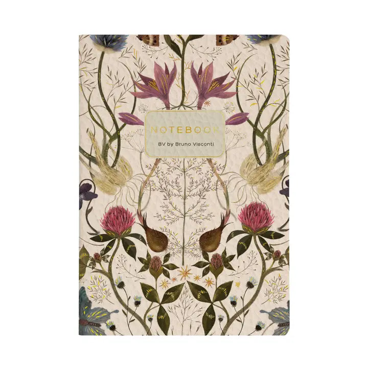 Vegan Leather Passport Notebook - Symmetrical Flora