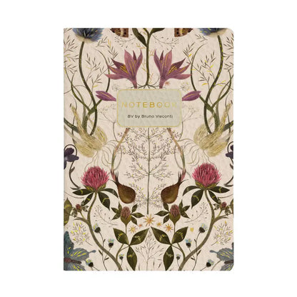 Vegan Leather Passport Notebook - Symmetrical Flora