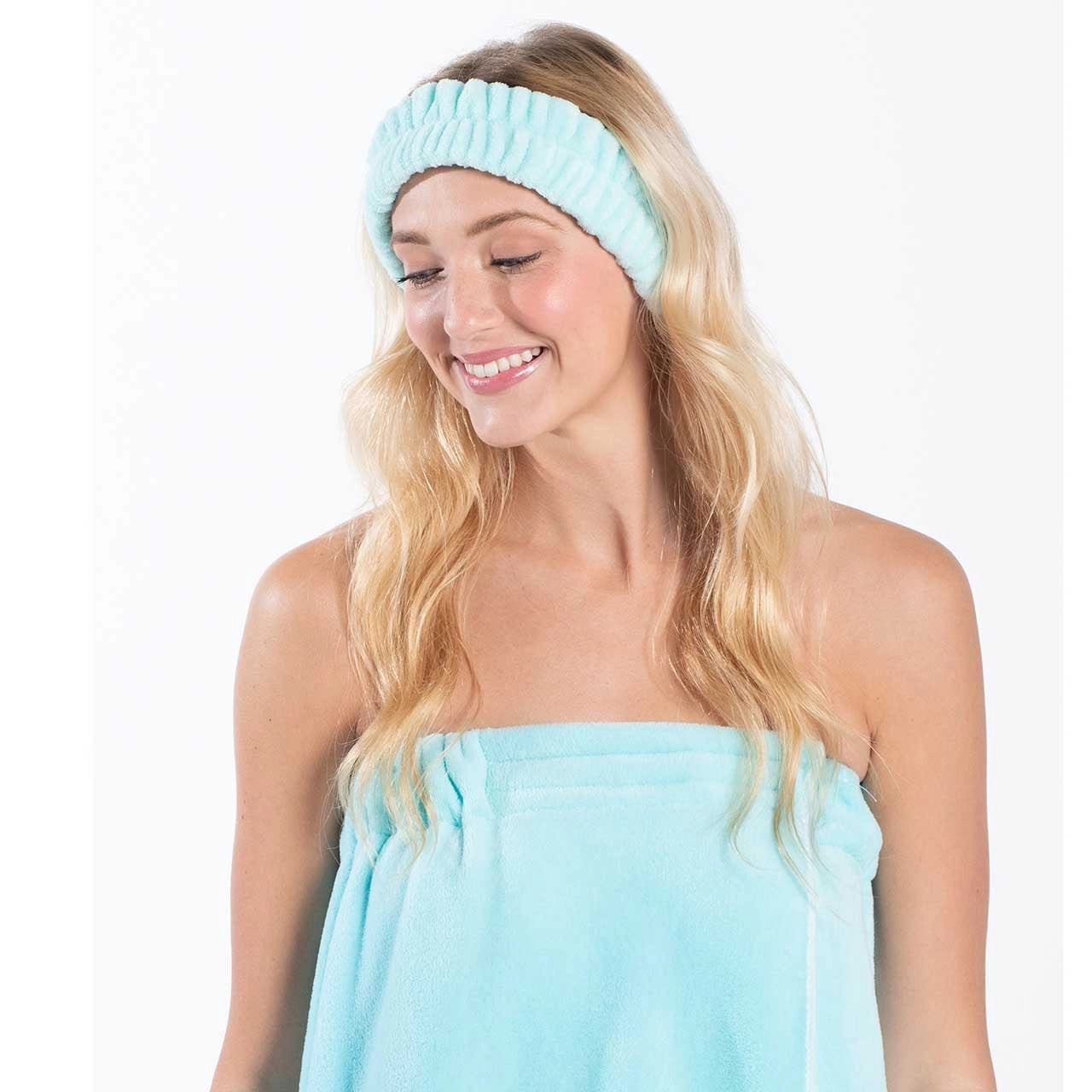 Spa Wrap with Ruffle - Aqua