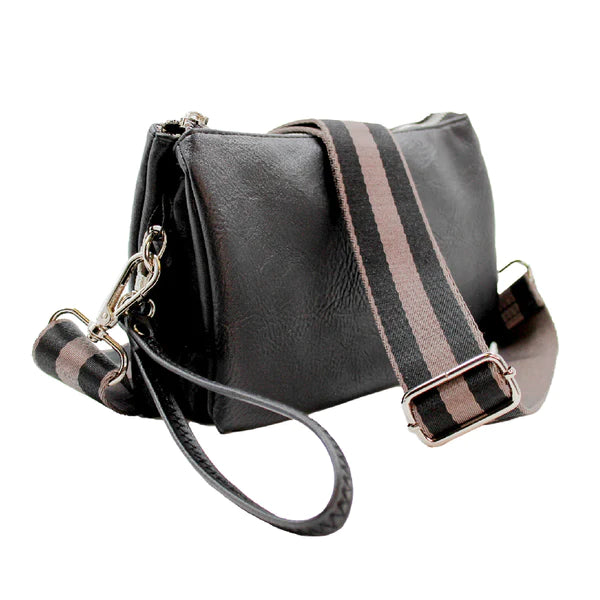 Stefani Wristlet Crossbody - Black