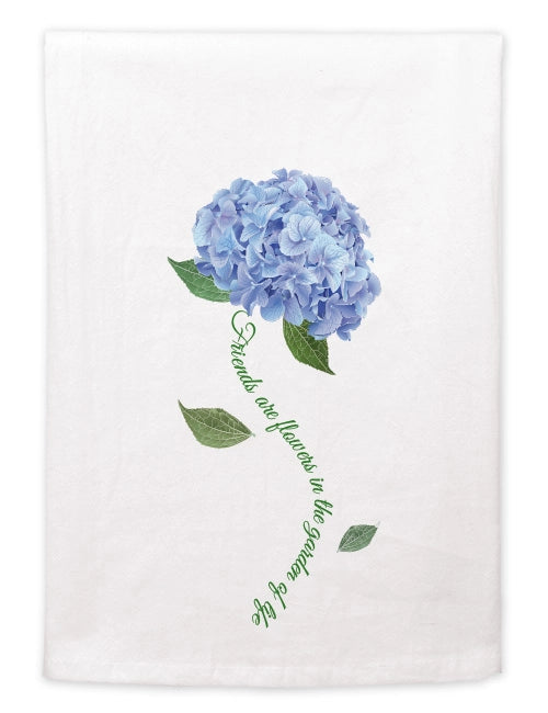 Decorative Huck Towel - Friends Are Flowers in the Garden of Life
