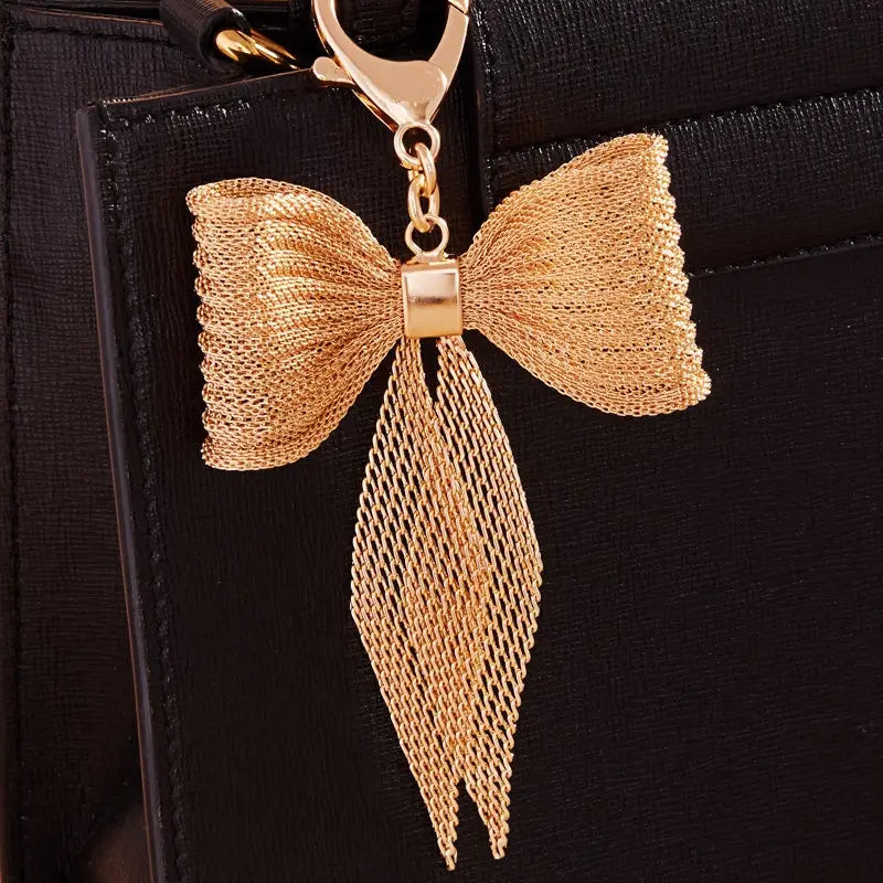 Bag Charm Keychain - Mesh Chain Bow