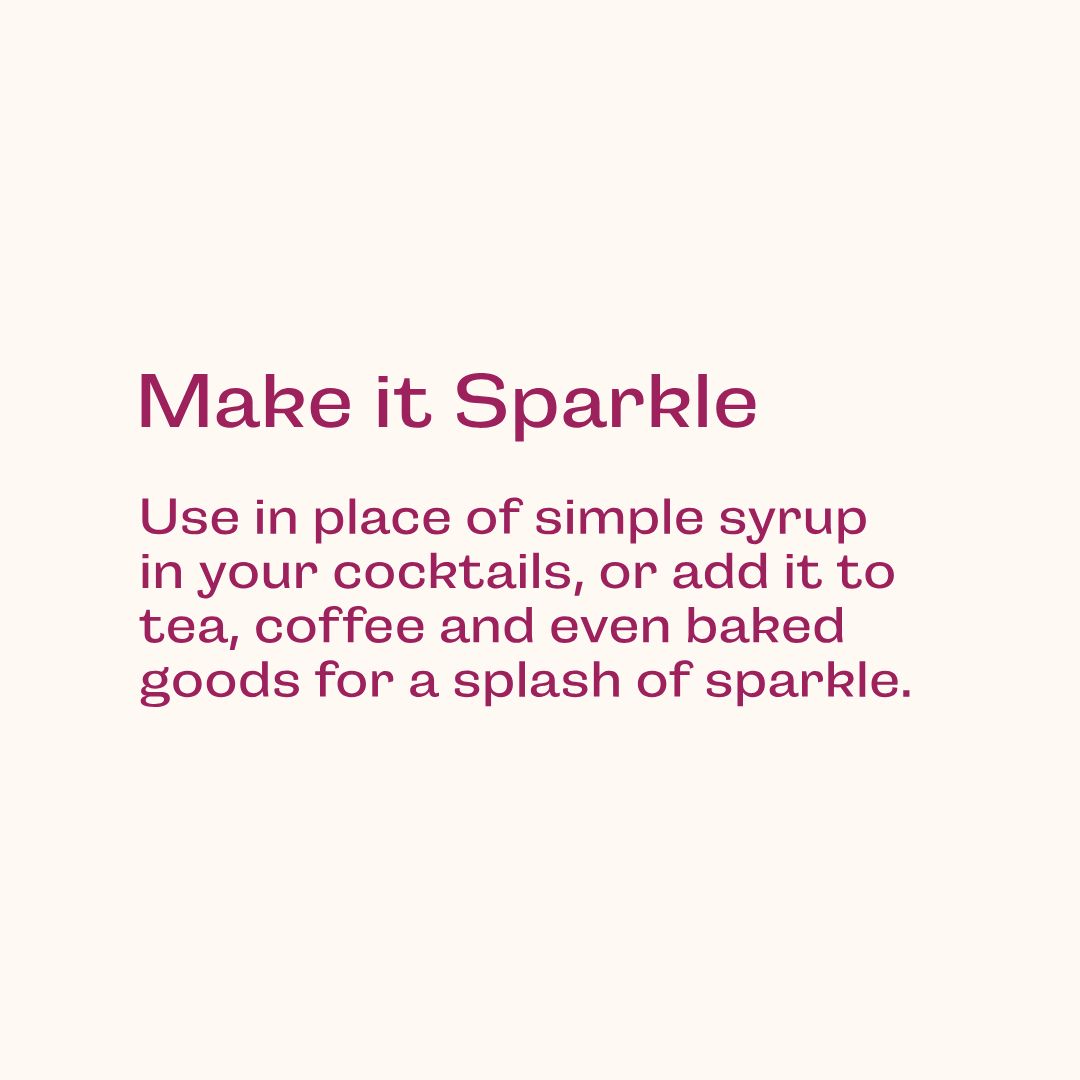 Cocktail and Mocktail Mixer 16oz - Glitter Simple Syrup