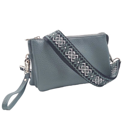 Stefani Wristlet Crossbody - Slate Blue