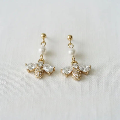 Drop Earrings - Creative Bee-Inspired Gemstone