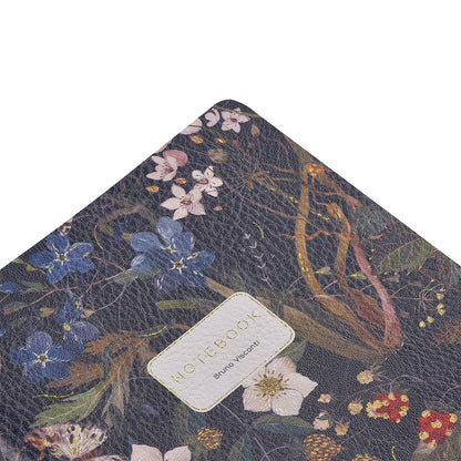 Vegan Leather Notebook 6x8 - Forest Flowers