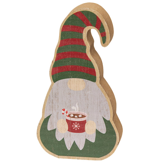 Chunky Winter Gnome Family Sitter - Green