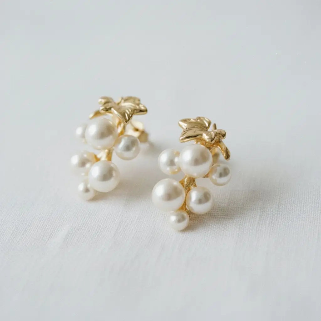 Drop Earrings - Chic Pearl and Gemstone