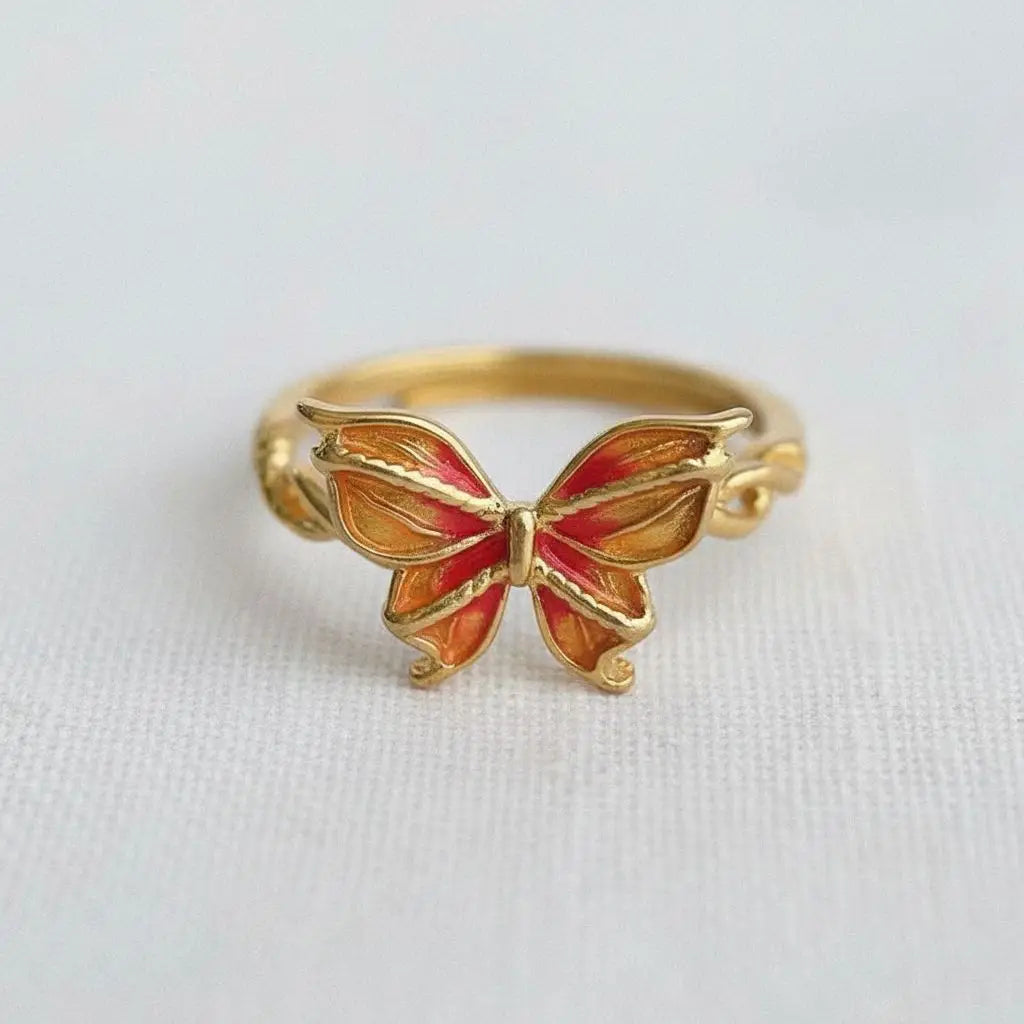 Adjustable Ring - Artistic Butterfly