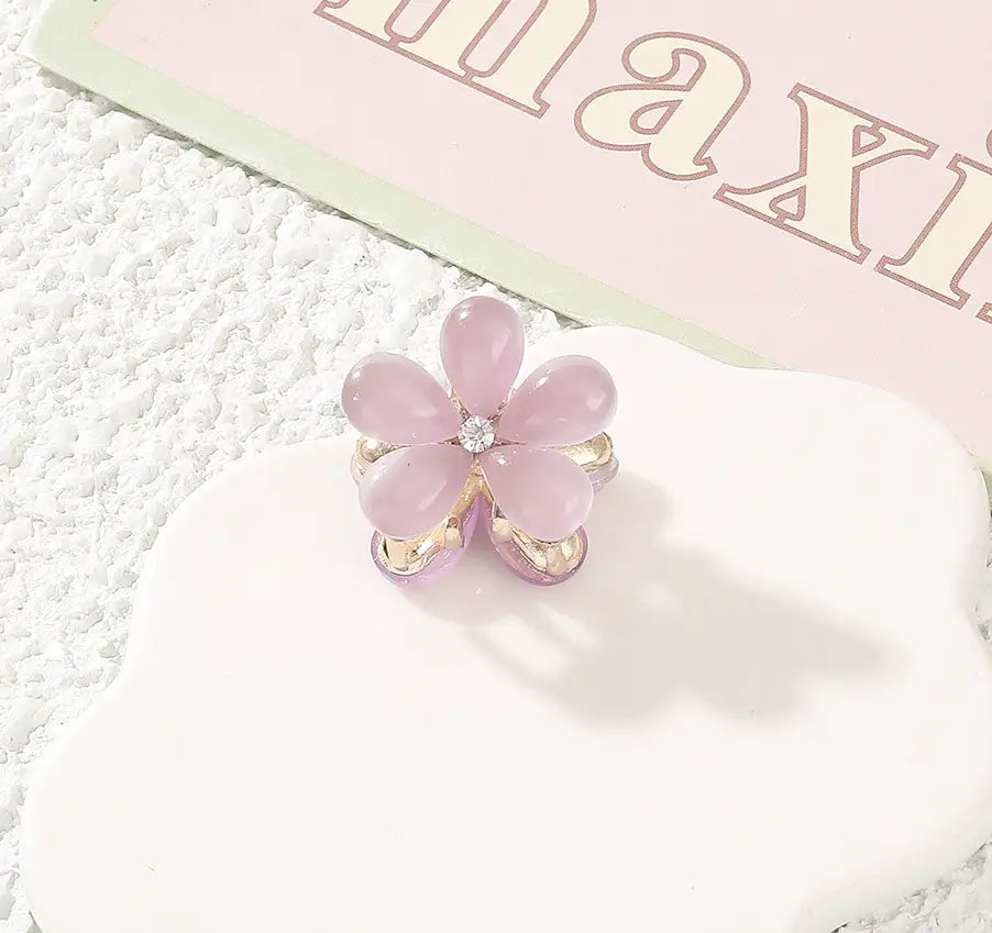 Mini Flower Metal Claw Clip (.78 inch) - Lavender