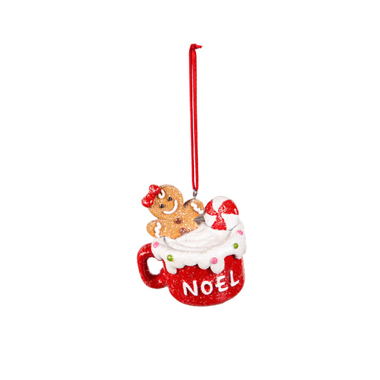 Christmas Ornament - Gingerbread Girl in Mug