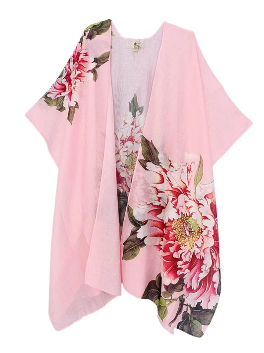 Kimono - Pink-Multi Peony