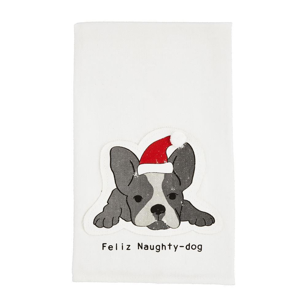 Holiday Dog Tea Towel - Feliz