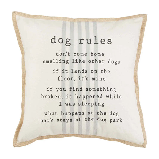 Dog Pillow 20in - Dog Rules