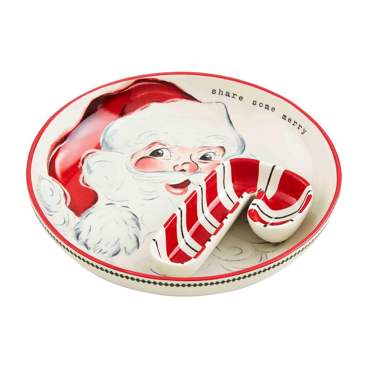 Chip & Dip Set - Vintage Santa