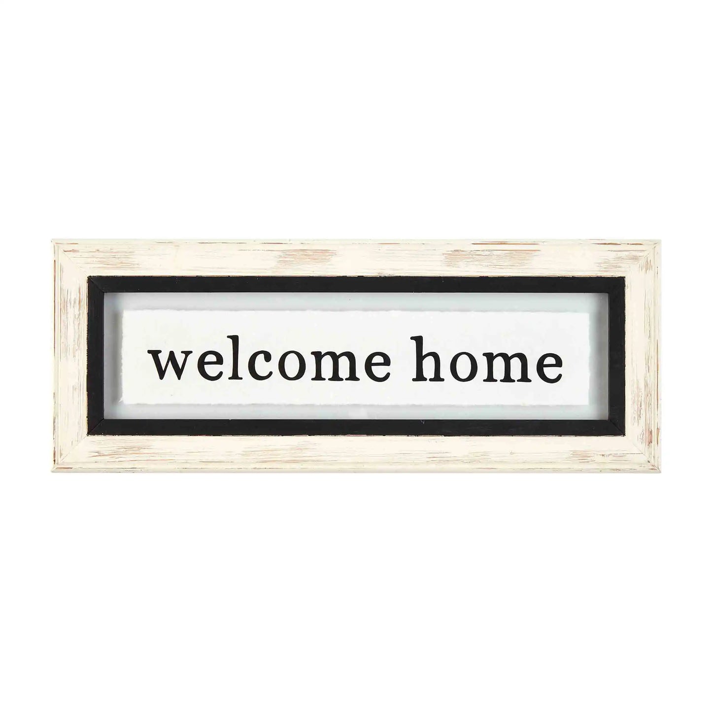 Welcome Home Glass Plaque 11x28 - Welcome Home