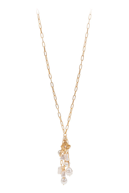 Necklace - Y Shaped Vintage Pearl