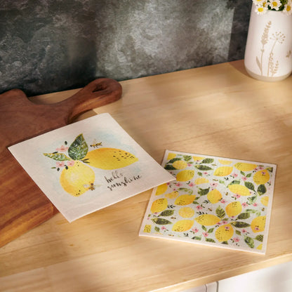 Swedish Dishcloth Set - Lemons