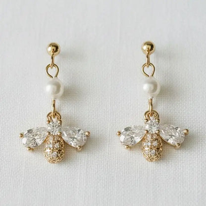 Drop Earrings - Creative Bee-Inspired Gemstone