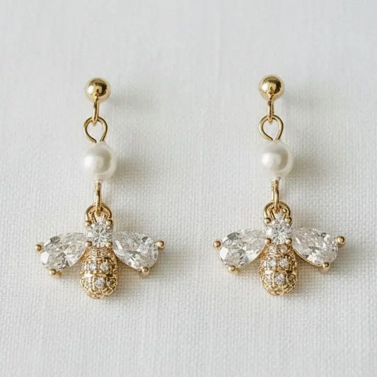 Drop Earrings - Creative Bee-Inspired Gemstone
