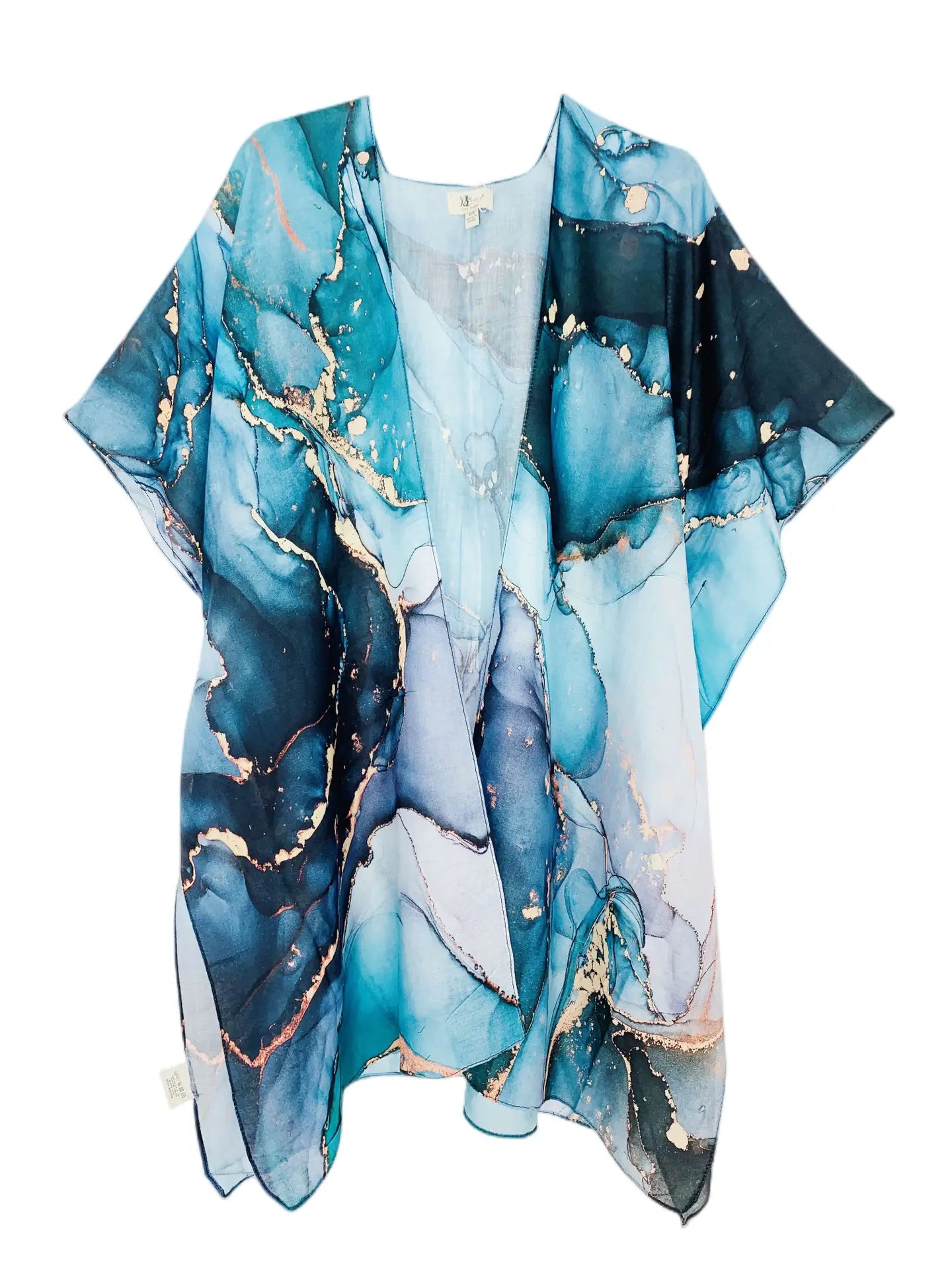Kimono - Teal Green Marble