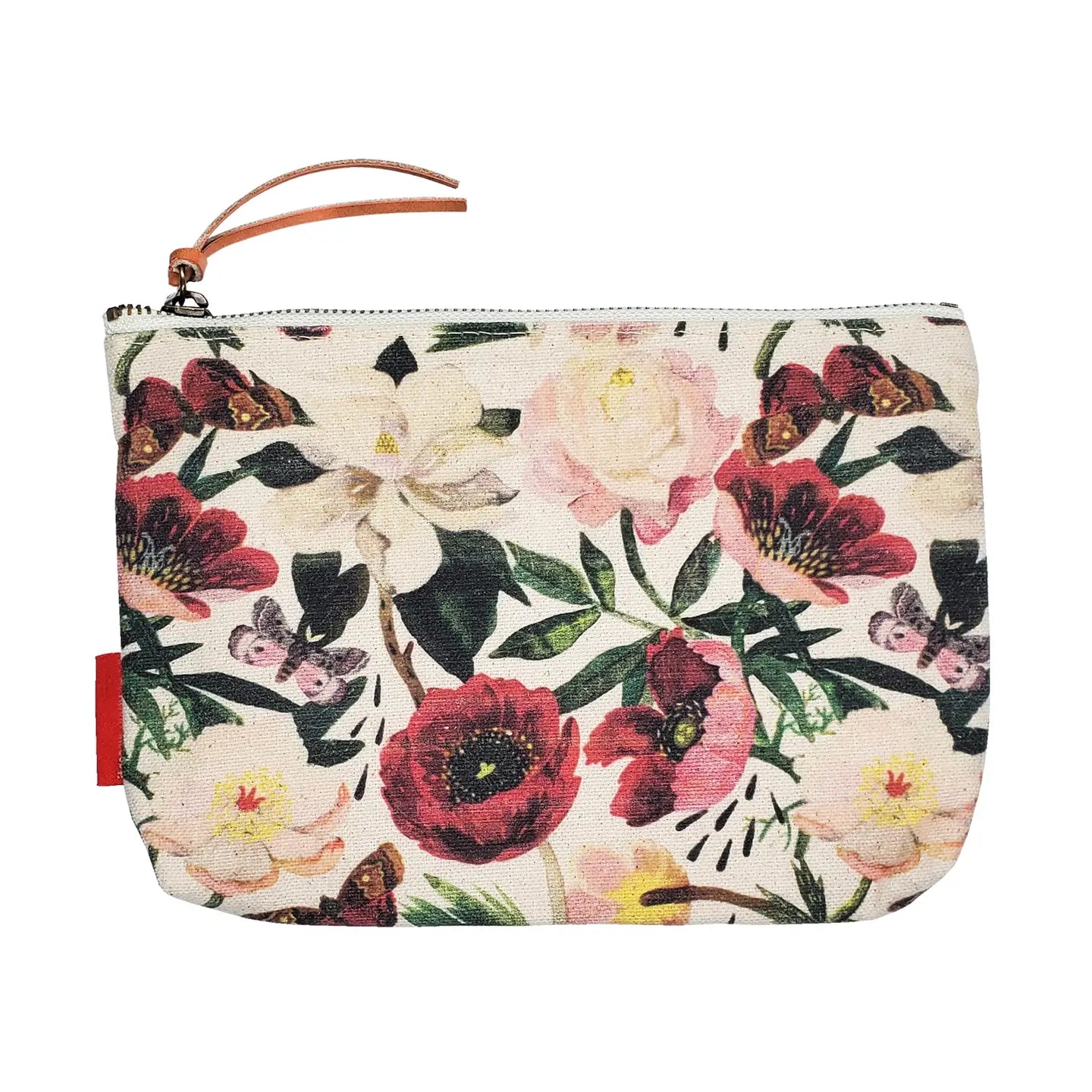 Canvas Pouch 9x6 - Peonies