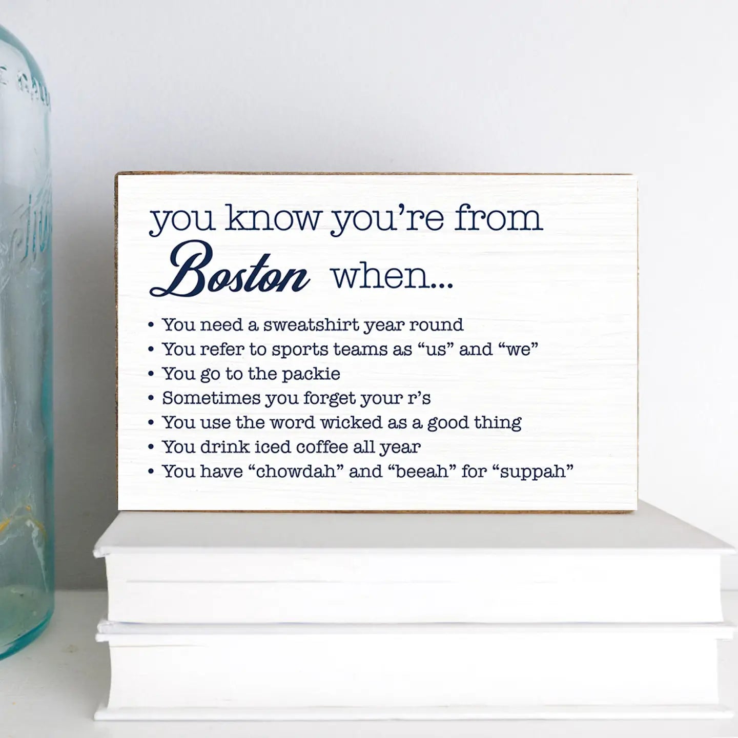 Decorative Wooden Block - From Boston