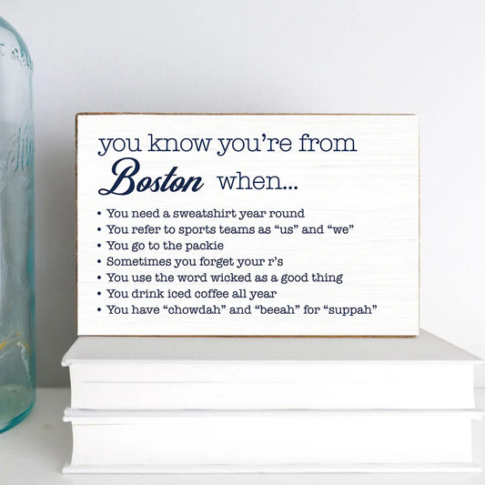 Decorative Wooden Block - From Boston