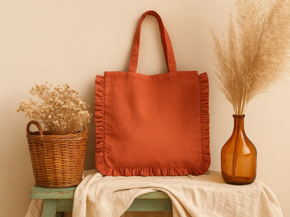 Canvas Colored Tote Bag - Pink