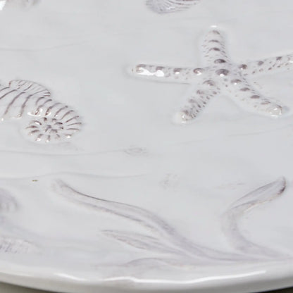 Dinner Plate 11in - Embossed Beach