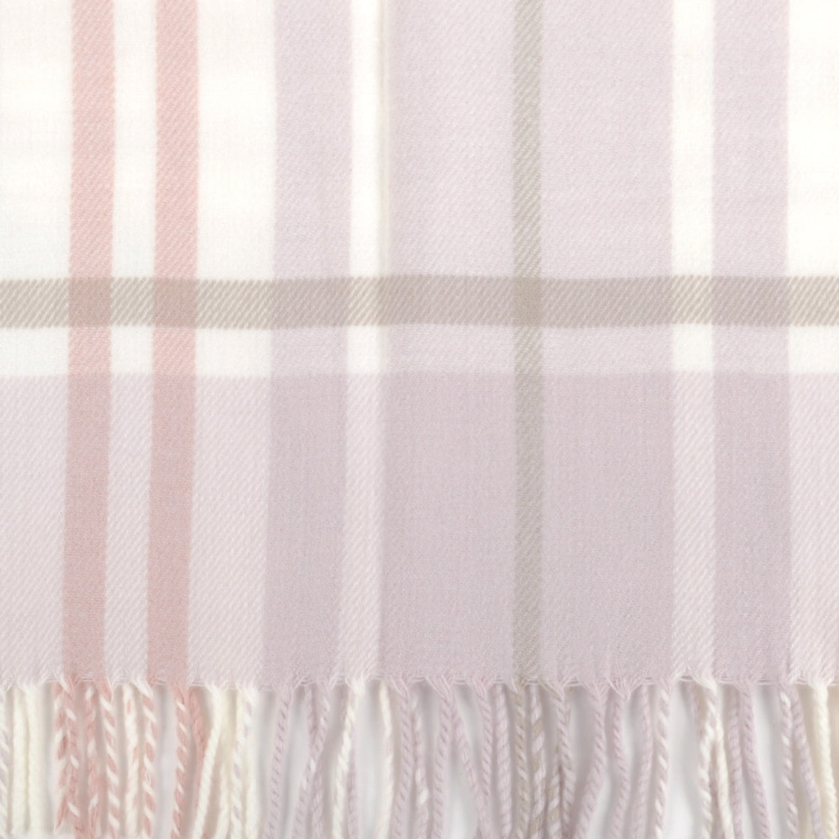 Cashmere Feel Winter Scarf - Pink Plaid Soft